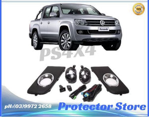 VOLKSWAGEN VW Amarok 2011-2016 Driving Fog Lights Lamps Chrome Ring Complete Kit