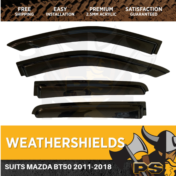 Superior Weathershields for Mazda BT-50 2011-2018 Window Visors Weather Shields