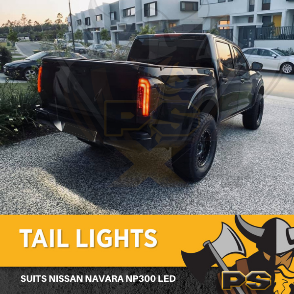 Smoke LED Tail Rear Lamp Lights For Nissan Navara NP300 D23 2015-2020