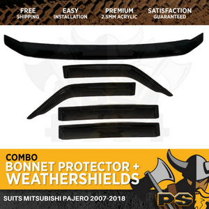 Bonnet Protector, Weathershields to suit Mitsubishi Pajero NX NX 2007-2019