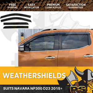 Superior Weathershields Weather Shields Window Visors for Nissan NP300 D23 NEW