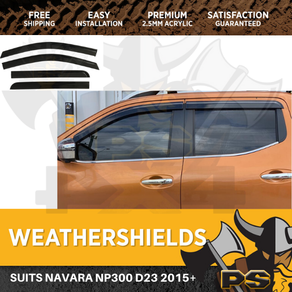 Superior Weathershields Weather Shields Window Visors for Nissan NP300 D23 NEW