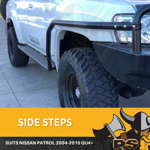 Heavy Duty Side Steps & Brush Rail Bars for Nissan Patrol 2004-2015 GU4+ Wagon