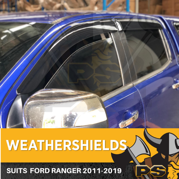 Weathershields Window Visors Weather Shields For Ford Ranger Dual Cab 2011-2022