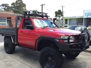 Nissan Patrol 1998-2006 Single Cab Steel Side Steps + Brush Bars Heavy Duty