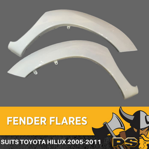 Fender Flares to suit Toyota Hilux SR5 SR 2005-2011 Front Guard w/ Rubber 2pc