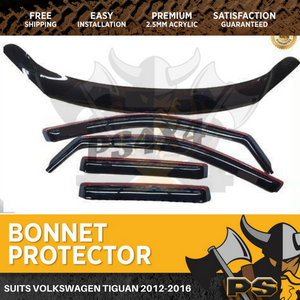 Volkswagen Tiguan 2012-2016 Bonnet Protector & Window Visors Weather Shields