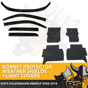 Volkswagen Amarok 2009-2020 Bonnet Protector, Weather Shields & Floor Mats Dual Cab