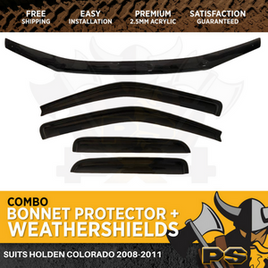 Bonnet Protector Weather shields to suit Holden Colorado 2008-2011