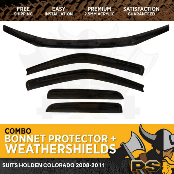 Bonnet Protector Weather shields to suit Holden Colorado 2008-2011