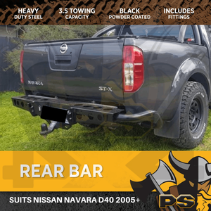 ADR Approved Rear Bar for Nissan Navara D40 2005-2015 Jack Tow Bar