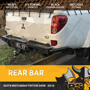 Rear Jack Tow Bar For Mitsubishi Triton MN ML 2006-2015 Heavy Duty ADR Approved