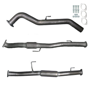 Nissan D40 Navara 3L STX550 V6 V9X 3" Dump Pipe Back Exhaust - Hotdog