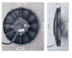 SPAL 10" Fan straight blade 24V