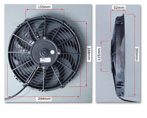 SPAL 11" Fan skew blade pusher 832cfm