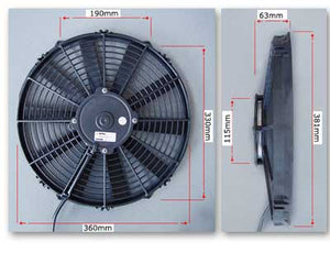 SPAL 14" Fan straight blade 1310cfm
