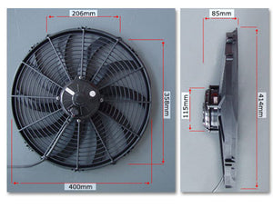 SPAL 16" 2460CFM Fan High Performance includes Gasket & Wiring Loom (Must use 60A Circuit Breaker when installing)