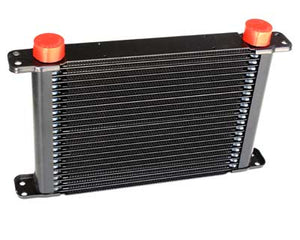 Engine Oil Cooler - Plate & Fin 280 x 256 x 37mm (28 Row) with 9" SPAL fan mounts
