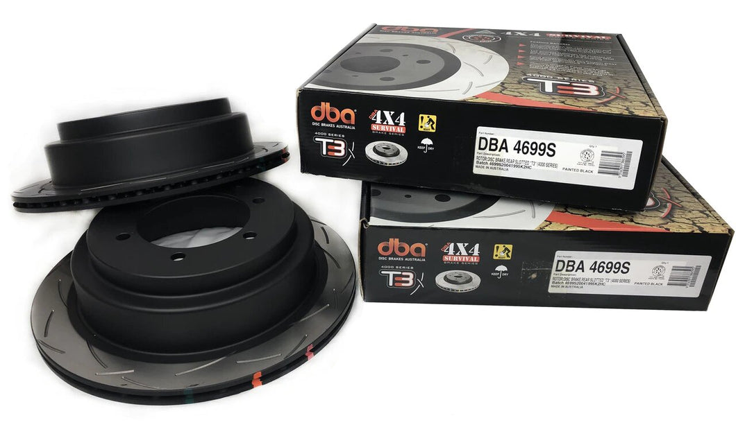 Patrol Y61 DBA T3 Rear Slotted Brake Rotor Set