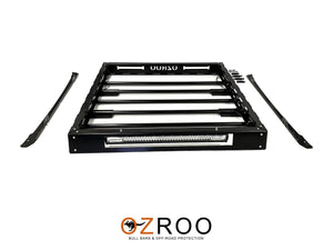 TOYOTA HILUX (1997-2015) KZN & KUN DUAL CAB ULTIMATE ROOF RACK - INTEGRATED LIGHT BAR & SIDE LIGHTS