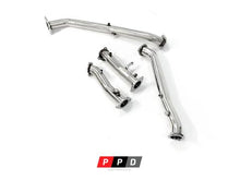 Load image into Gallery viewer, TOYOTA LANDCRUISER 200 SERIES (2015+) STAINLESS DPF-DELETE PIPES
