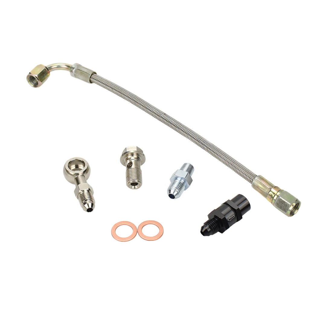 Rotated Turbo Oil Feed Line Kit Subaru Impreza STi GGB GDB Precision PTE