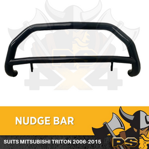 3" Stainless Steel Nudge Bar fit Mitsubishi Triton MN ML 2006-2015 OEM Bar Black