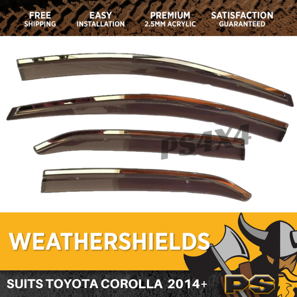 Superior INJECTION WEATHER SHIELDS to suit Toyota Corolla Sedan 2014+
