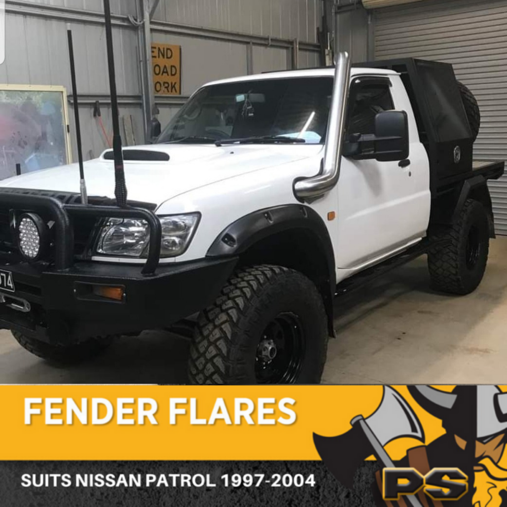 PS4X4 FRONT JUNGLE FLARES SUITABLE FOR NISSAN PATROL GU UTE 1997 - 2007