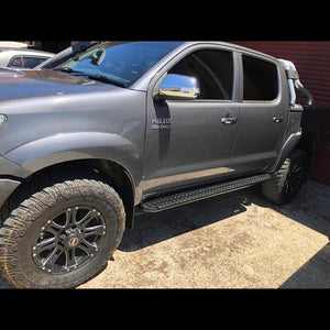 TOYOTA HILUX ROCK SLIDERS - (2005-15) KUN HIGH TENSILE STEEL 4X4 SIDE STEPS