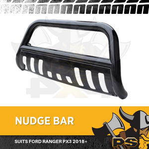 ADR Approved Black Nudge Bar to suit Ford Ranger PX1 PX2 PX3 Bull Bar Grille