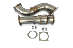 FG FGX Ford Falcon 4″ Dump Pipe & 100 Cell Cat STAINLESS STEEL XR6 Turbo FPV F6 Brushed Finish
