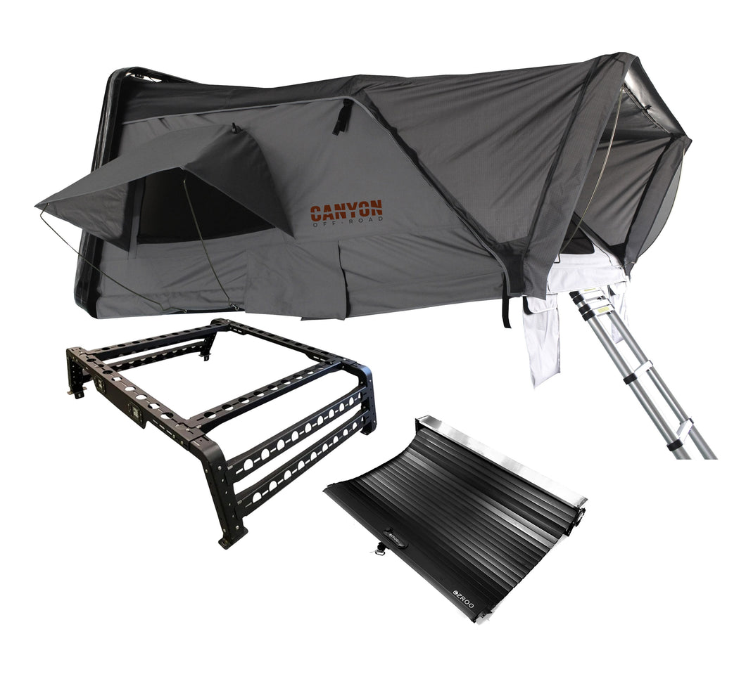 ROOF TOP TENT CAMPING PACKAGE - 4 PERSON HARD SHELL TENT CANYON OFFROAD