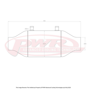 Barrel Only 8" x 10" (4" Outlets) Intercooler
