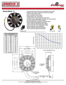 08" Fan Skew Blade Reversible 12V (421CFM) (63mm Deep)