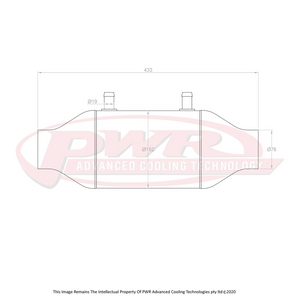 Barrel Only 6" x 8" (3" Outlets) Intercooler