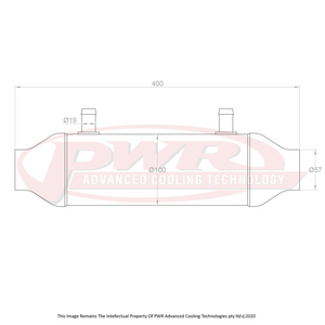 Barrel Only 4" x 10" (2.25" Outlets) Intercooler