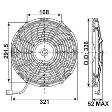 Load image into Gallery viewer, SPAL 12&quot; Fan skew blade 909cfm 52mm deep
