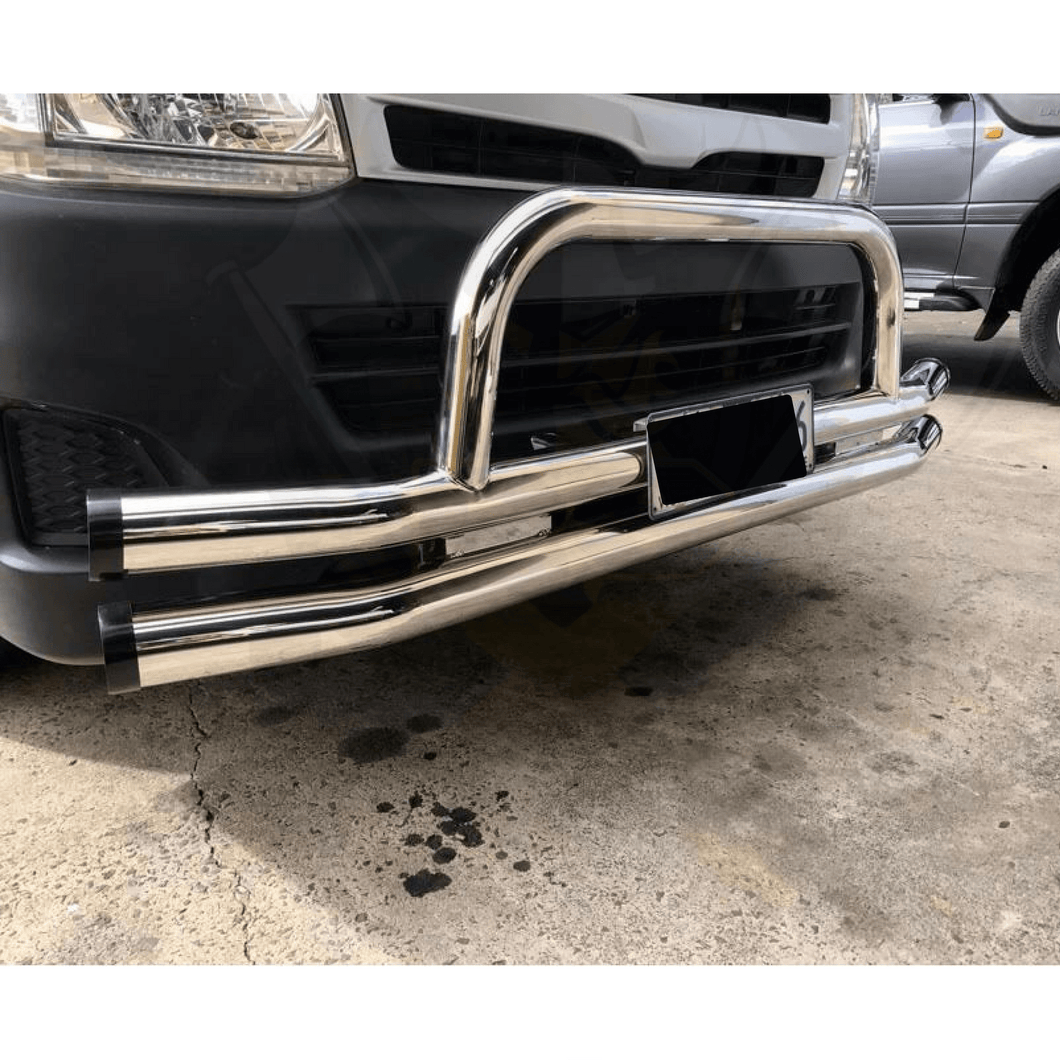 Stainless Steel Nudge Bar COMBO suit Toyota Hiace (SLWB) 05-18 Front Chrome (current fitting bolts need re-threading. can discount $50)