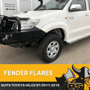 Fender Flares to suit Toyota Hilux SR5 SR 2011 - 2015 Front Guard w/ Rubber 2pc