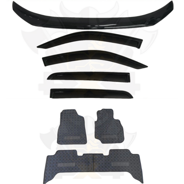 Bonnet Protector & Window Visors & Floor Mats to suit Toyota Hilux 2011 - 2015