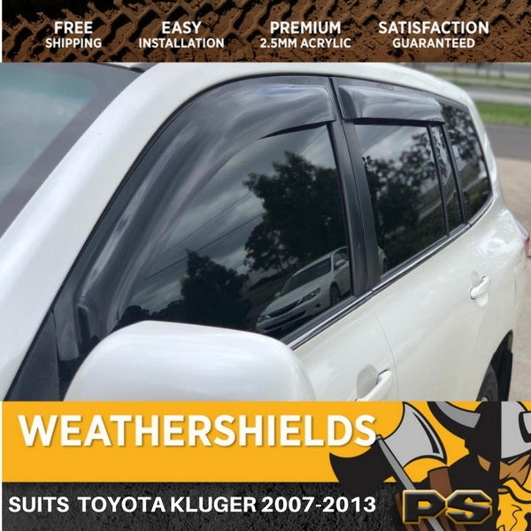 PS4X4 Weathershields For Toyota Kluger Dec 2007 - 2013 Window Visors