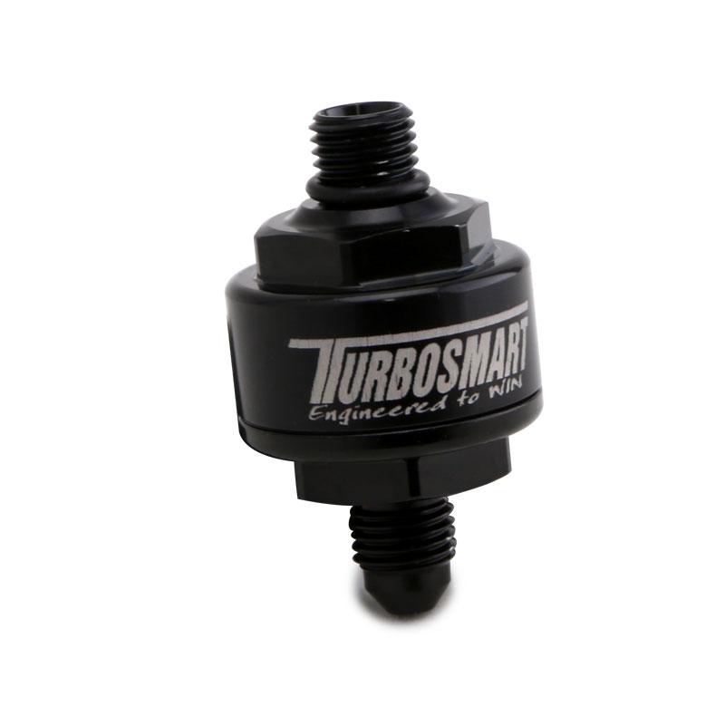 Billet Turbo Oil Feed Filter 44um AN-3 - Black