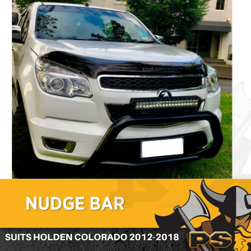 Isuzu Dmax Holden Colorado 2012-2018 Nudge Bar Black Steel Grille Guard Front Bar