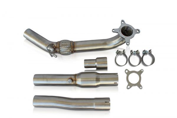 Volkswagen MK6 Golf R / Audi TTS / Audi 8P S3 Downpipe decat MK6R 3″ 304 stainless