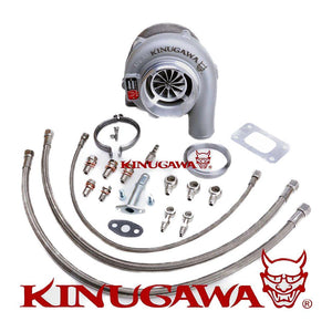 Kinugawa Ball Bearing Turbocharger 4" Anti-Surge GTX3076R T3 For NISSAN RB20/RB25 Top Mount - Kinugawa Turbo