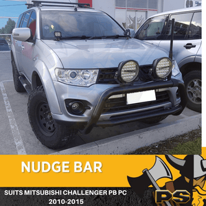3" Stainless Steel Nudge Bar fit Mitsubishi Challenger PB PC 2010-2015 Black Nudge bar
