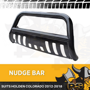 Holden Colorado 2012-2020 Nudge Bar Black Steel Grille Guard