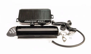 Top Mount Intercooler Kit (suits Subaru 04-07 Forester XT) (with 02 STI Bonnet Scoop) - Black
