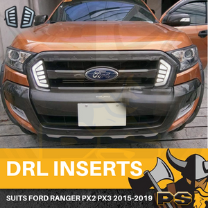 LED DRL Brand New Ford Ranger LED Daytime Running Light Front Grill Insert PX2 PX3